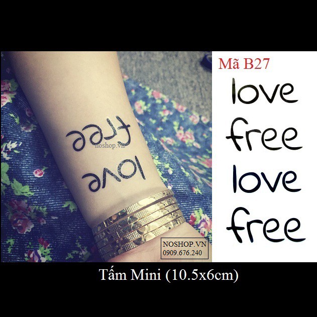 Hình xăm dán chữ B27