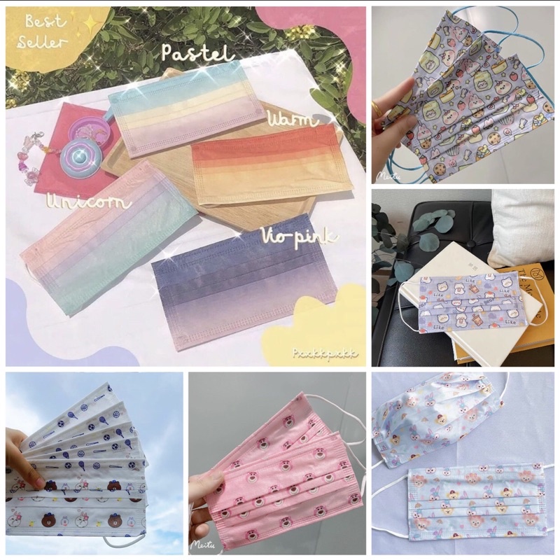 Khẩu trang in hình hoạt hình cute dễ thương hình sanrio