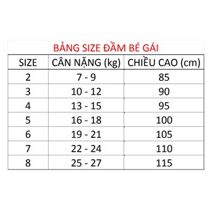 Set 4 đầm thun kèm chip bé gái