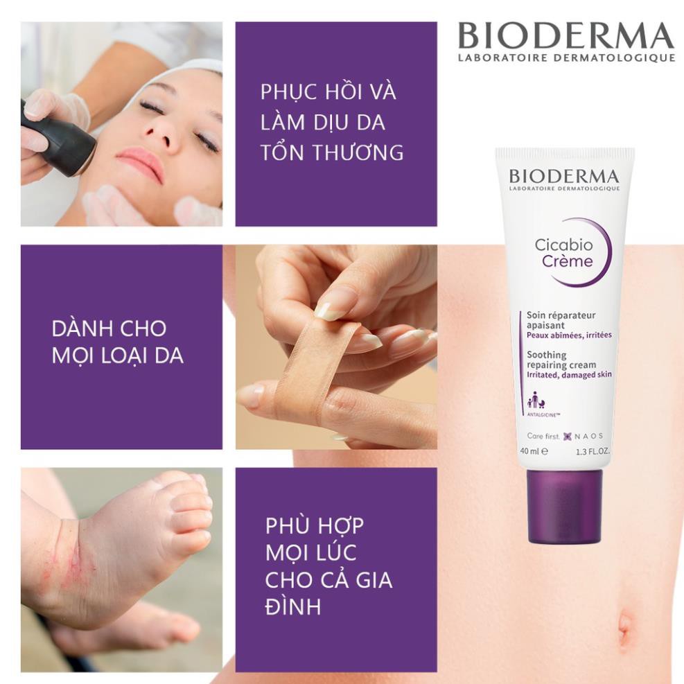Bioderma tím Kem dưỡng phục hồi da tổn thương Bioderma Cicabio Crème - 40ml | BigBuy360 - bigbuy360.vn