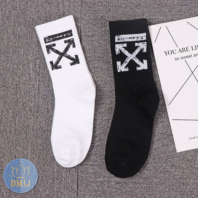 Tất nam nữ cổ cao họa tiết chữ X vớ unisex cổ cao nhiều mẫu