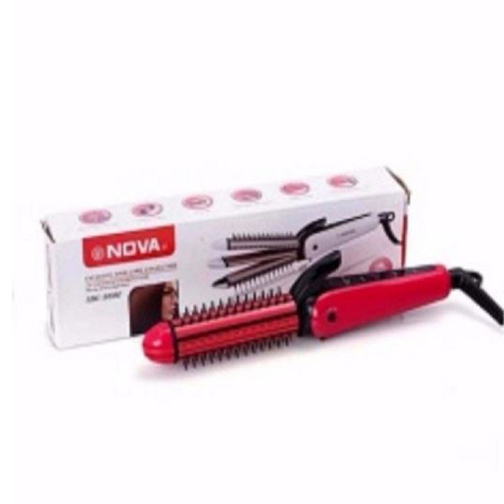 Máy Là Tóc Dập Xù Lược Điện Nova 3 Trong 1-8890