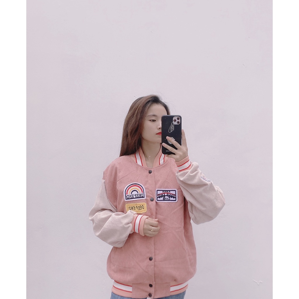 Áo Khoác Nhung Bomber Cầu Vồng AKN01, Áo Khoác Phong Cách Thời Trang Đường Phố Hàn Quốc 2021 | BigBuy360 - bigbuy360.vn