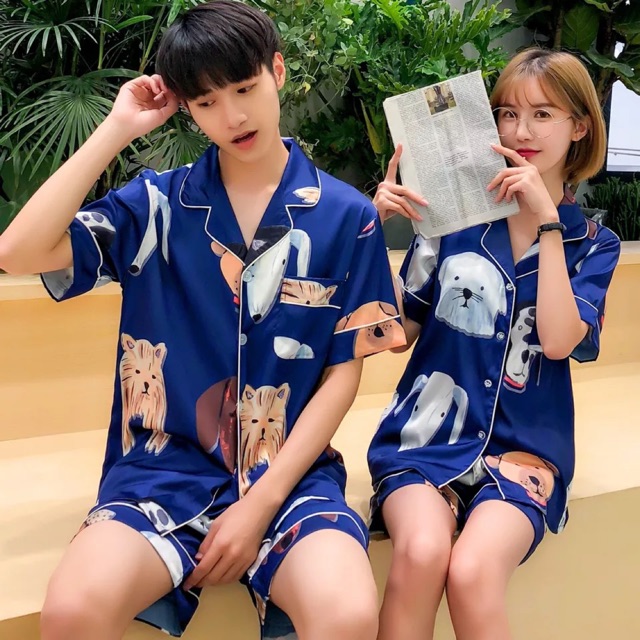 PIJAMA LỤA CHO NAM VÀ NỮ CÓ BÁN LẺ giao ngẫu nhiên