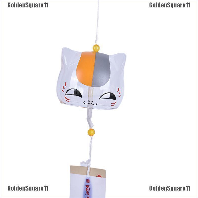 1 Chuông Gió Hình Mèo Bằng Kính Dùng Trang Trí Vườn Nhà