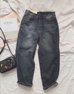 QUẦN BAGGY JEAN XÁM ĐEN