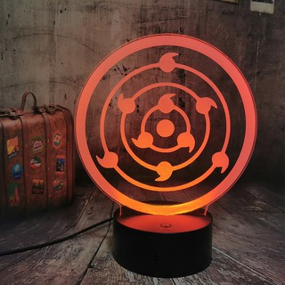 Đèn 3D con mắt ma thuật Rinnegan Sharingan - Naruto