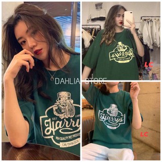 Áo Thun Xanh Harrys Green Nữ [FREESHIP] 🌸 Phông tay lỡ form rộng overisze, kiểu dáng vintage cá tính Ulzzang HOT 🌸