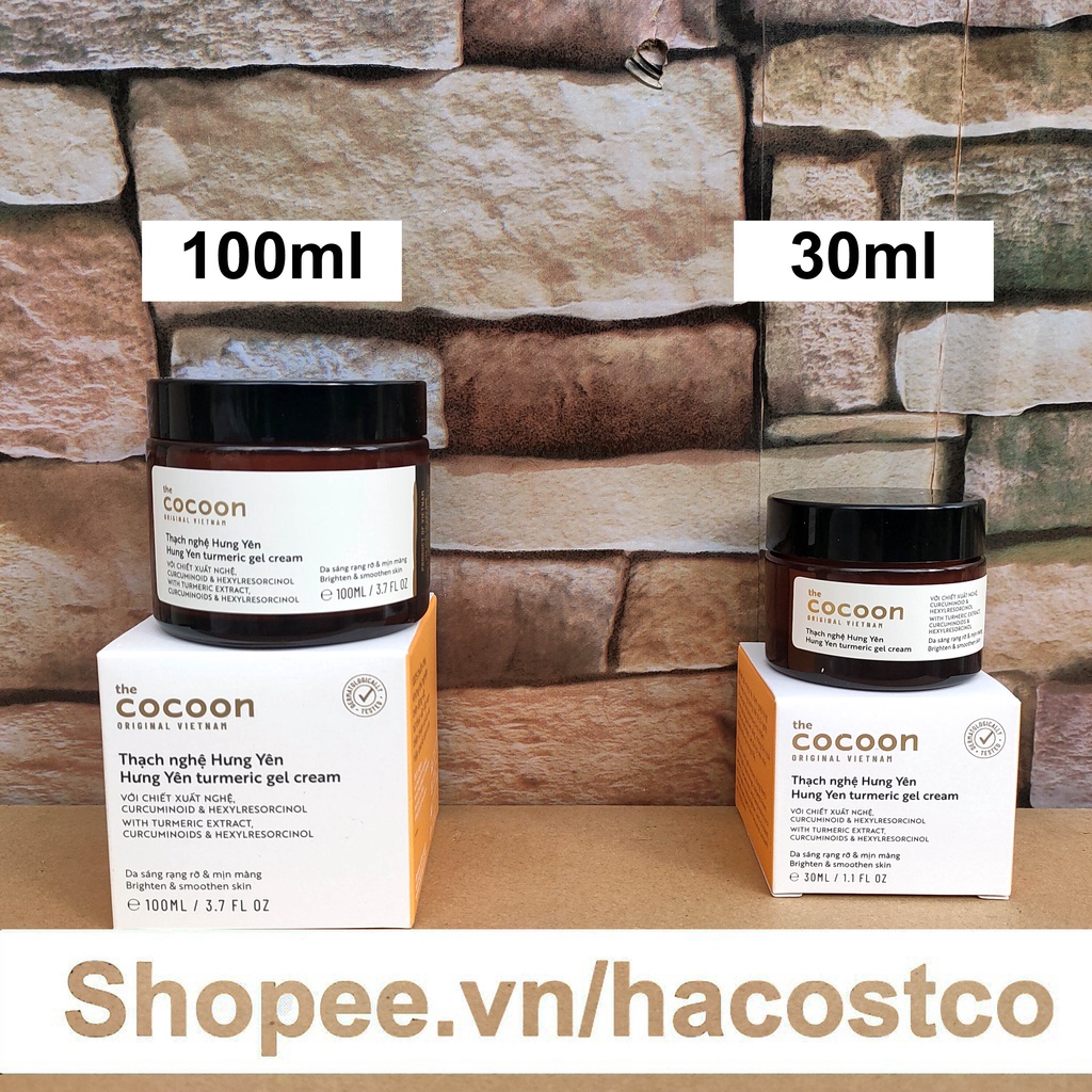 Kem dưỡng Cocoon Thạch Nghệ Hưng Yên 100ml 30ml giúp làm sáng, chống oxi hoá và làm mờ vết thâm Hong1008
