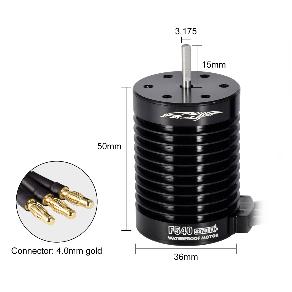 RC Động Cơ Không Chổi Than 9mod F540-V2 4370kv 3.175mm Cho Xe Hơi Điều Khiển Từ Xa Tỉ Lệ 1 / 10