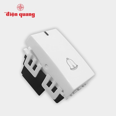 Set 2 Công tắc chuông âm tường Điện Quang DQHome ĐQ IW1 BS W (màu trắng)