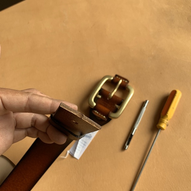 Thắt Lưng Nam Da Bò Nguyên Tắm Mặt Khoá Kim Đồng TM122