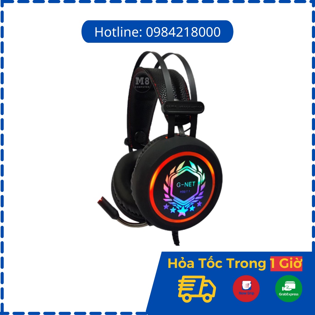 [ HÀNG SIÊU CẤP ] Tai nghe Gaming Gnet H99 âm thanh 7.1 - Led đổi màu - BH 12 Tháng [ CHÍNH HÃNG ]