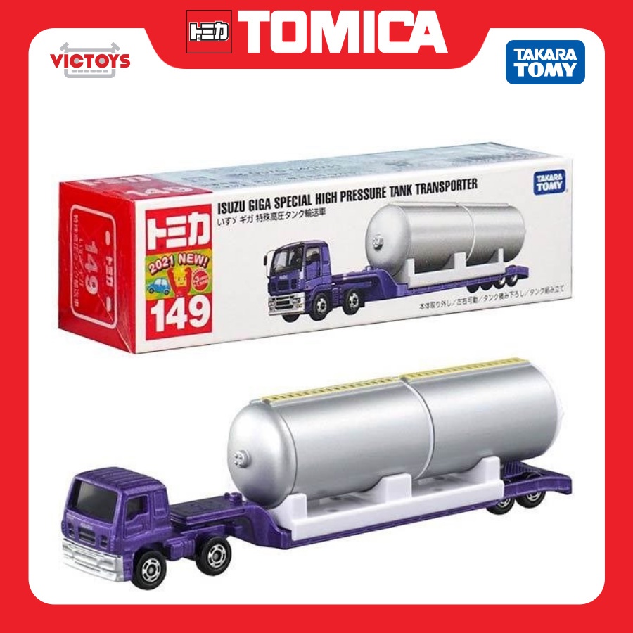 Xe mô hình Long Tomica No.149 Isuzu Giga High-Pressure Tank Transporter 158585  - Victoys