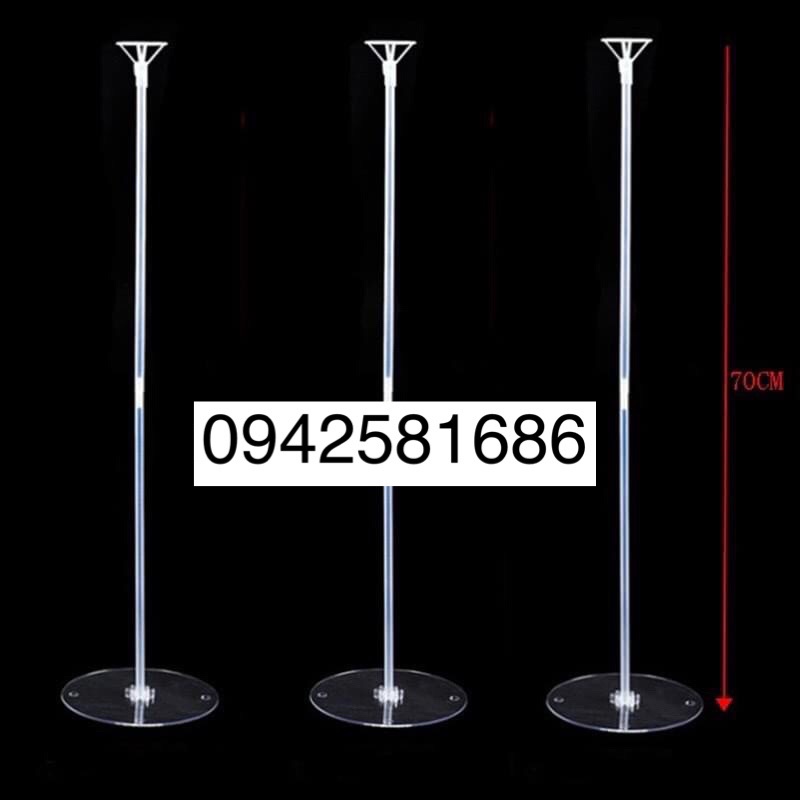 Trụ cắm bong bóng nhựa mika 1 nhánh 70cm