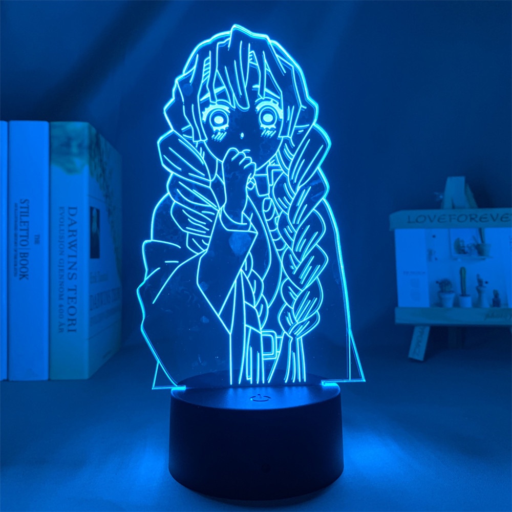 Đèn Ngủ Nhiều Màu Sắc Hình Kimetsu No Yaiba Mitsuri Kanroji + G * M