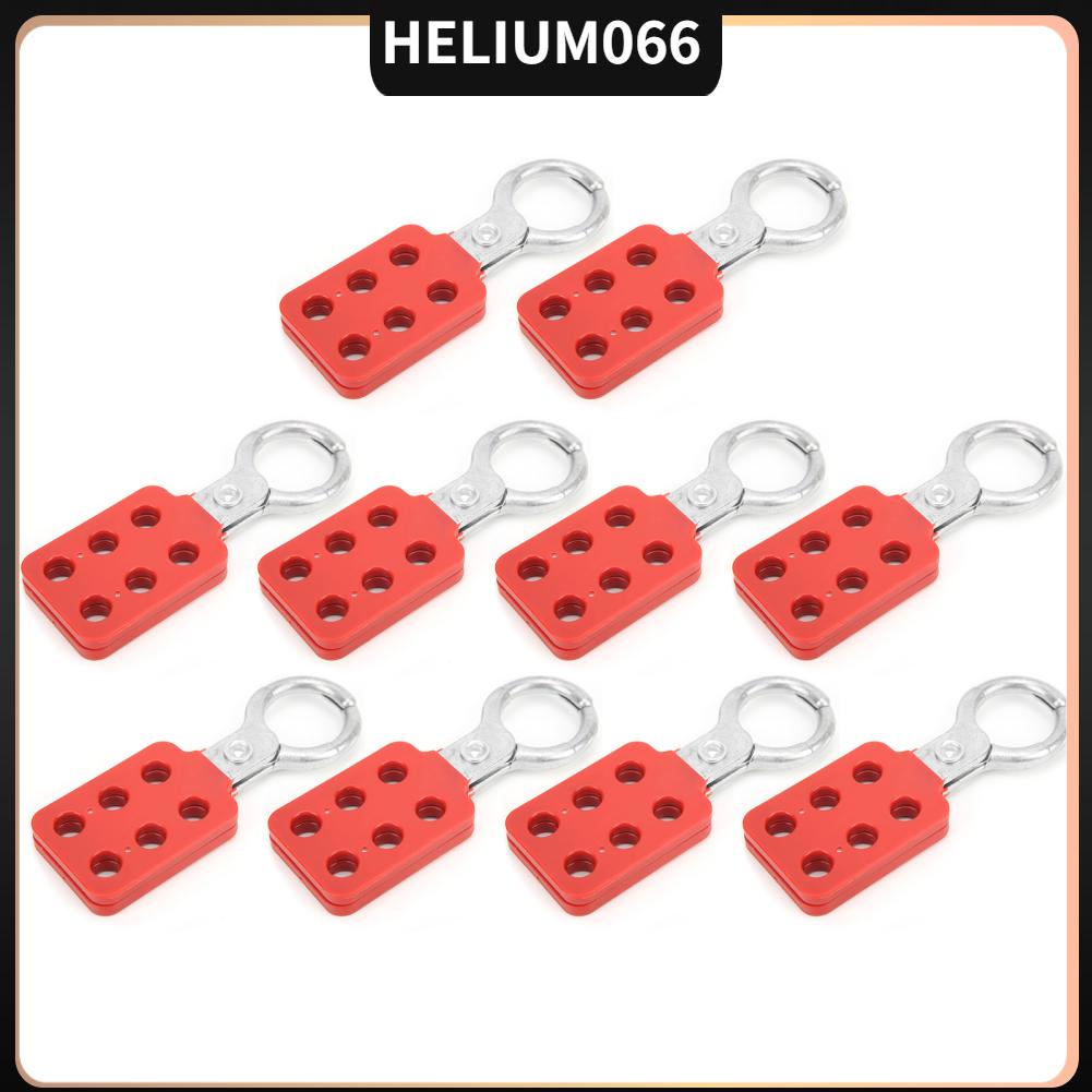 10 cái Khóa Lockout Hasp 25mm / 1.0in 6 lỗ Nhôm màu đỏ cho ngành công nghiệp hóa chất Điện Dầu mỏ Than Helium066