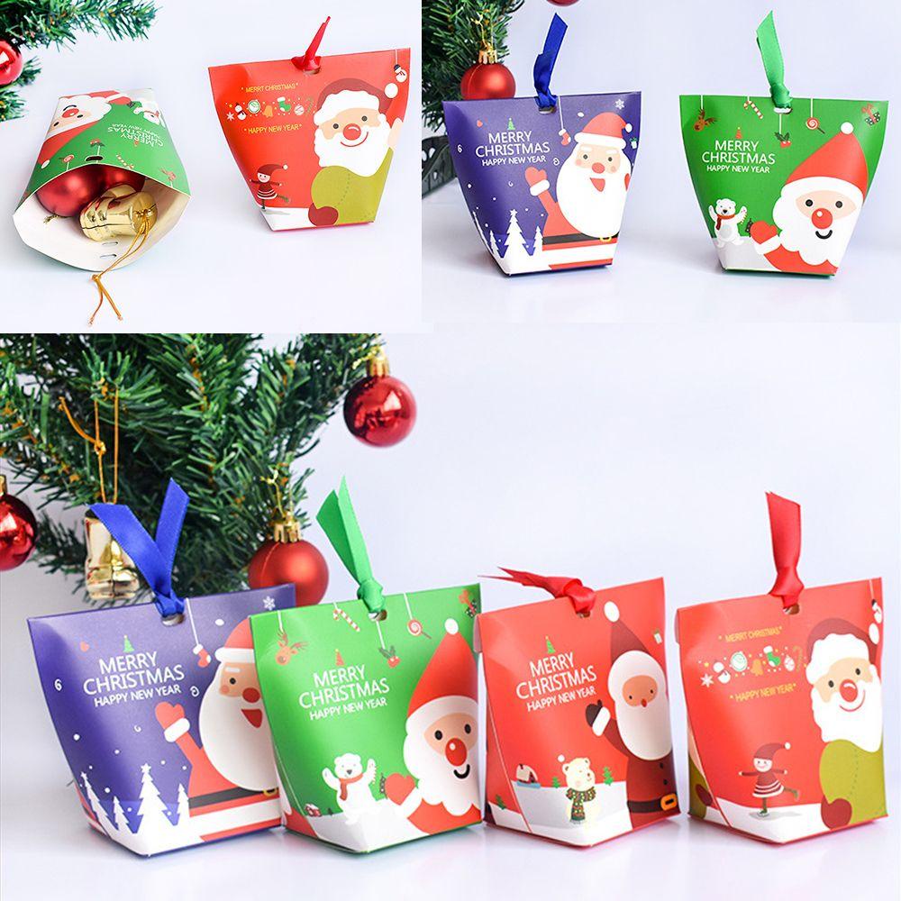 GOGOUP Set 12 Hộp Đựng Bánh Kẹo Hình Ông Già Noel