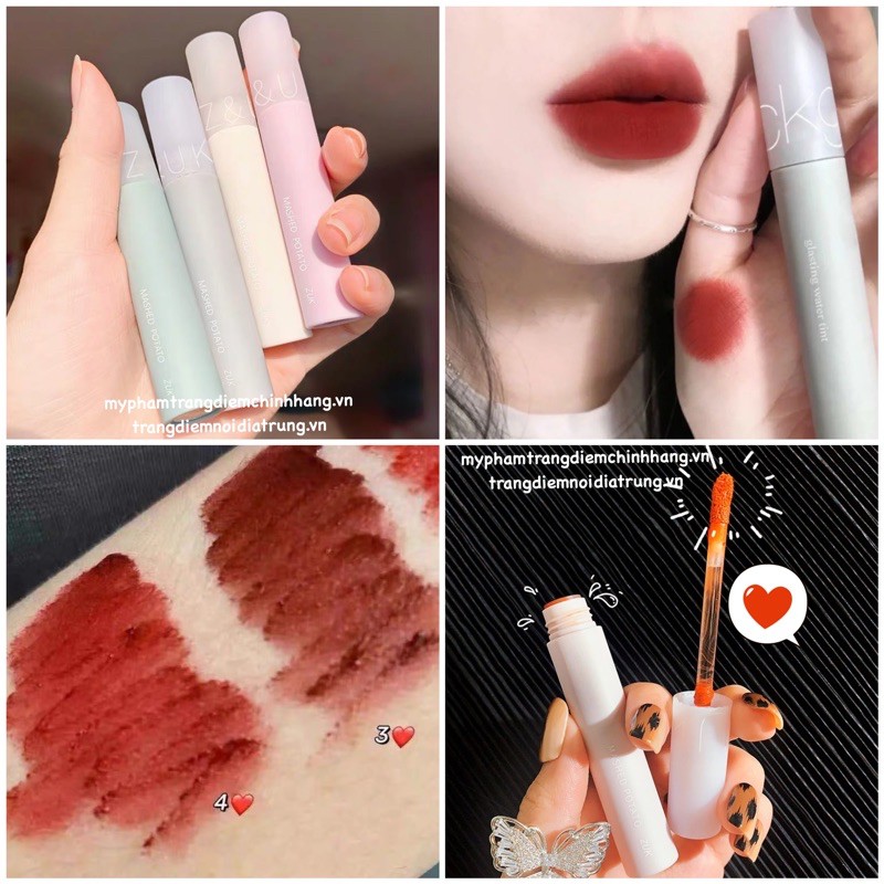 Son Kem Lì Siêu Mềm Mịn Môi Chocolate Nội Địa Trung Dupe Romand Lip Glaze