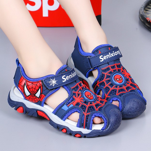 sandal giọ bé trai size 26-36 siêu nhân nhện siêu hót