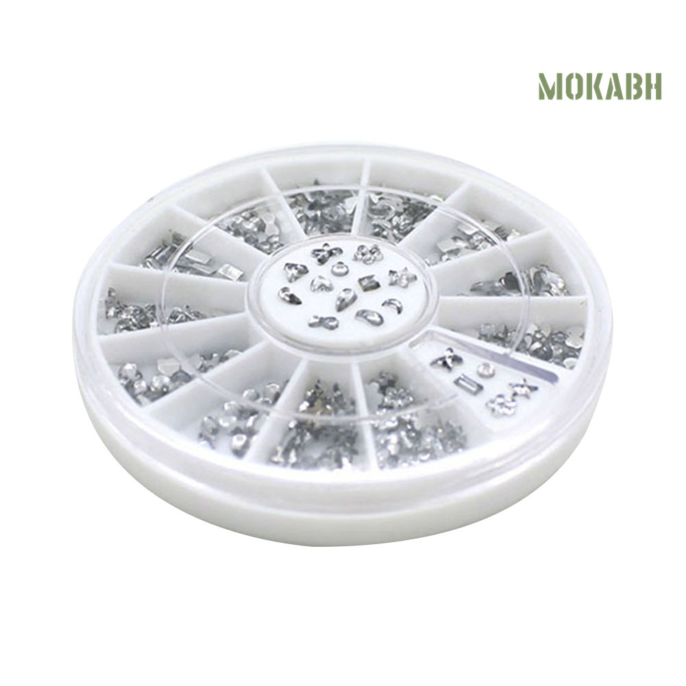 Hộp Phụ Kiện Trang Trí Móng Tay Họa Tiết Hoa / Ngôi Sao / Trái Tim Lấp Lánh