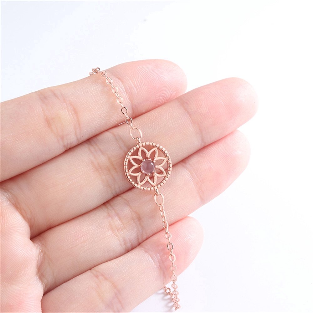 Vòng Đeo Tay Hình Hoa Hướng Dương Đính Đá Xinh Xắn Cho Nữ