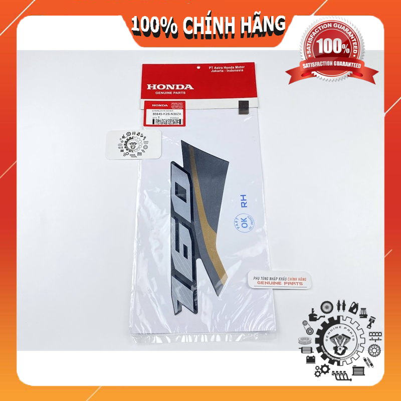 Bộ tem VARIO 160 2022 Đen bóng vàng ABS nhập chính hãng Honda Indo