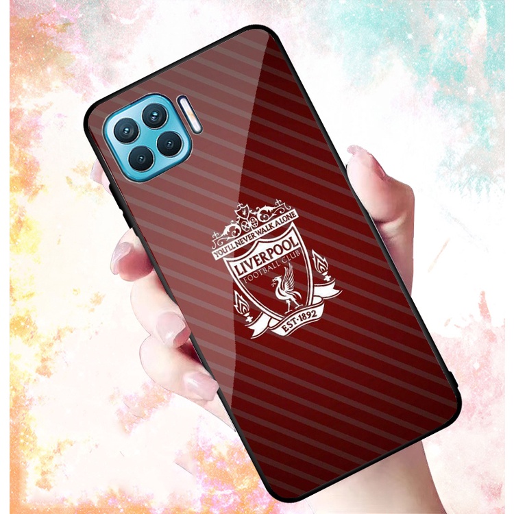 Ốp Lưng OPPO A73, A93 mặt kính cường lực cao cấp In hình Câu Lạc Bộ Bóng Đá