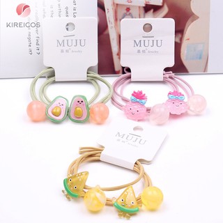 Set 2 Sợi Dây Cột Cột Tóc Cho Bé Hình Trái Cây B329
