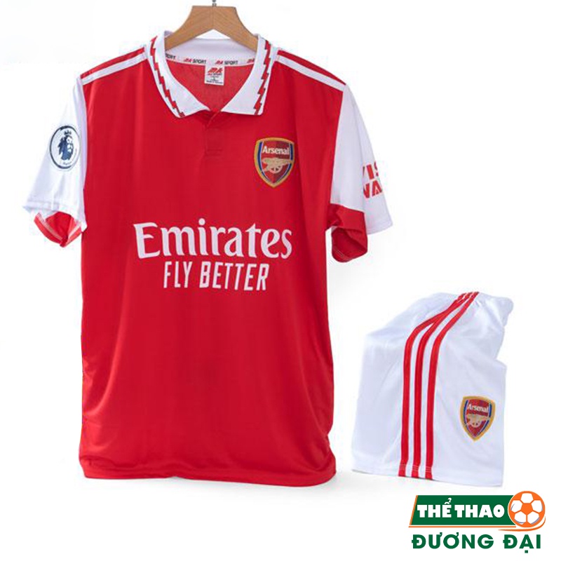 Quần Áo Bóng Đá, Đồ Đá Banh Arsenal Đỏ Cổ Bẻ 2022 2023 - Thun Lạnh Cao Cấp, Không Nhăn, Không Xù Lông