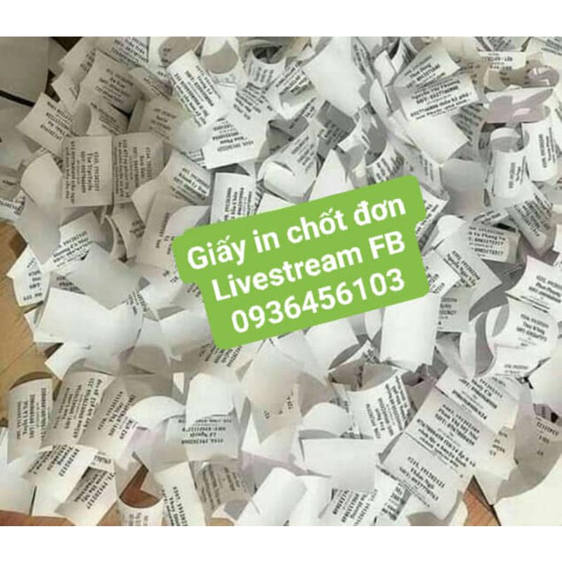 Giấy in hóa đơn nhiệt K80*80mm dùng cho các máy in bill K80 - Giấy in bill Livestream K80*80mm