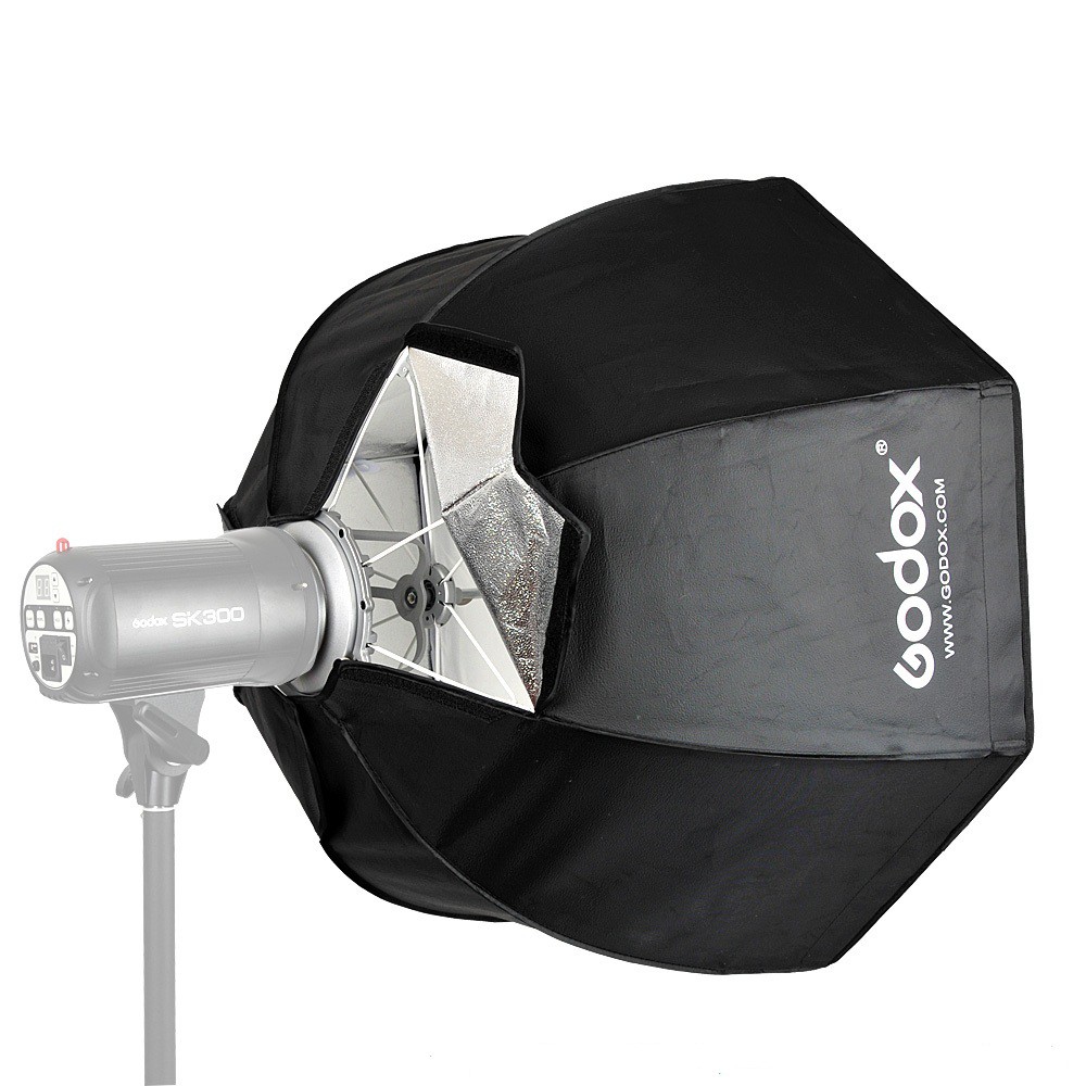 Softbox bát giác đường kính 80cm Godox Octagon giá rẻ mua set up cho studio quay phim chụp ảnh ở hà nội