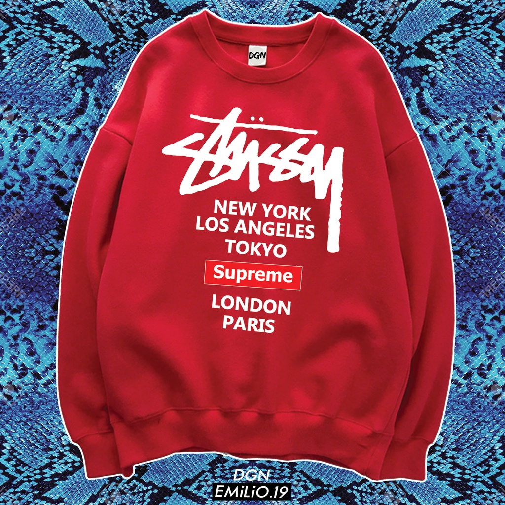 Sweater đỏ áo thiết kế đẹp EMILIO.19