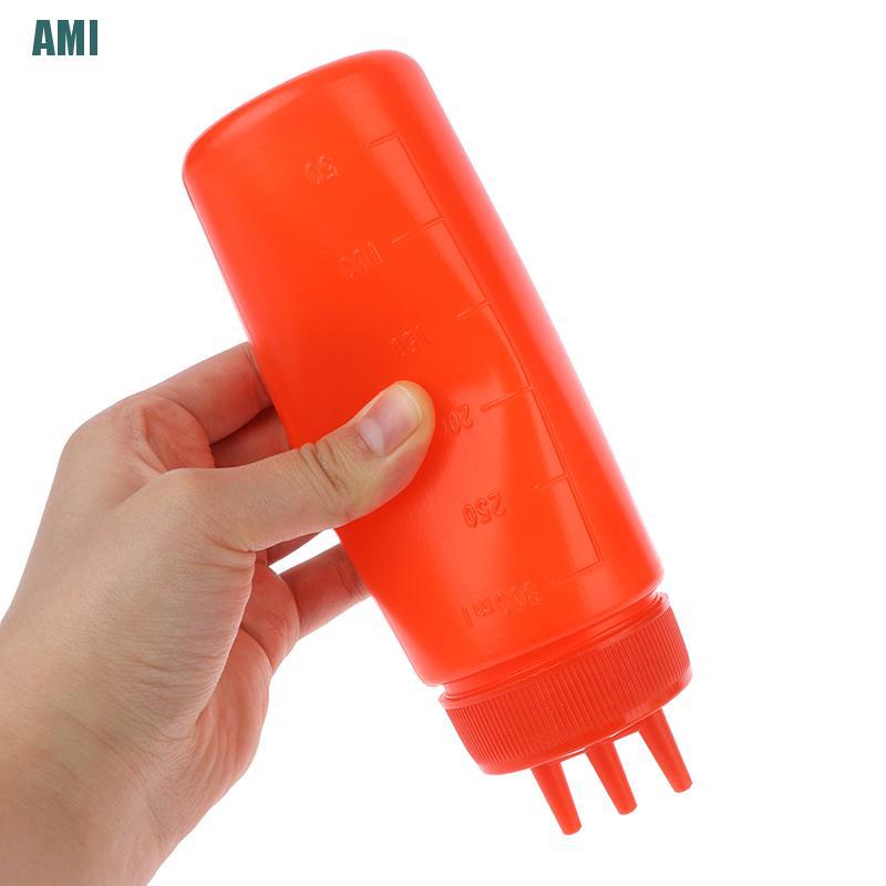 (Hàng Mới Về) Chai Nhựa Đựng Tương / Nước Sốt 3 Lỗ Tiện Dụng