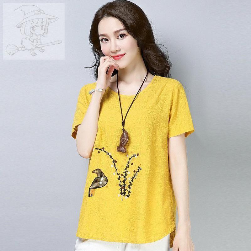 Áo Thun Cotton Tay Ngắn Dáng Rộng Trẻ Trung Hợp Thời Trang Cho Nữ | BigBuy360 - bigbuy360.vn