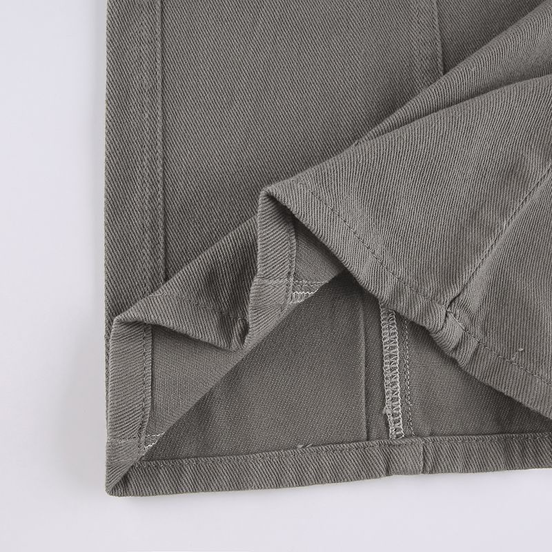 Quần Jean Cotton Dáng Rộng Nhiều Túi Phong Cách Âu Mỹ Cho Nữ