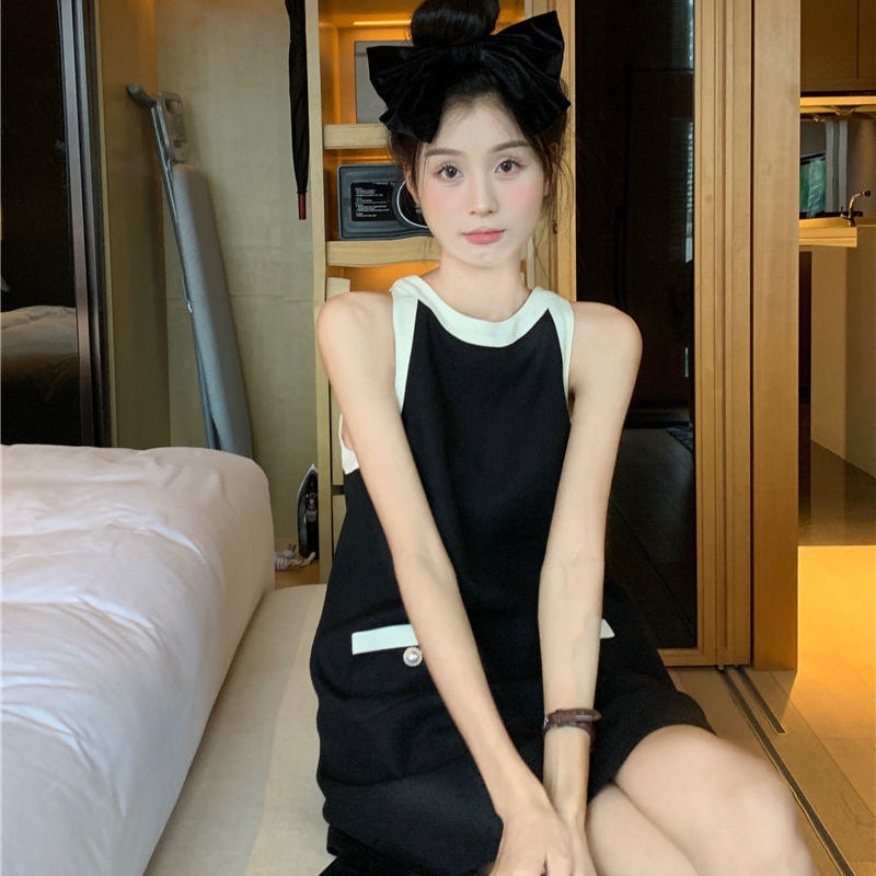 Đầm Ngắn Không Tay Dáng Rộng Thời Trang Mùa Hè 2022 Dành Cho Nữ