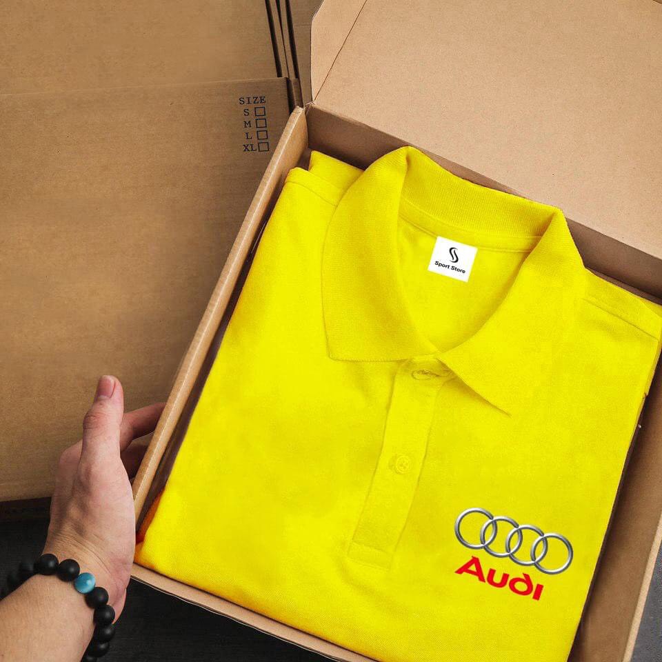 ÁO THUN  ÁO POLO NAM HÃNG XE AUDI CÓ CỔ THỜI TRANG THANH LỊCH CAO CẤP