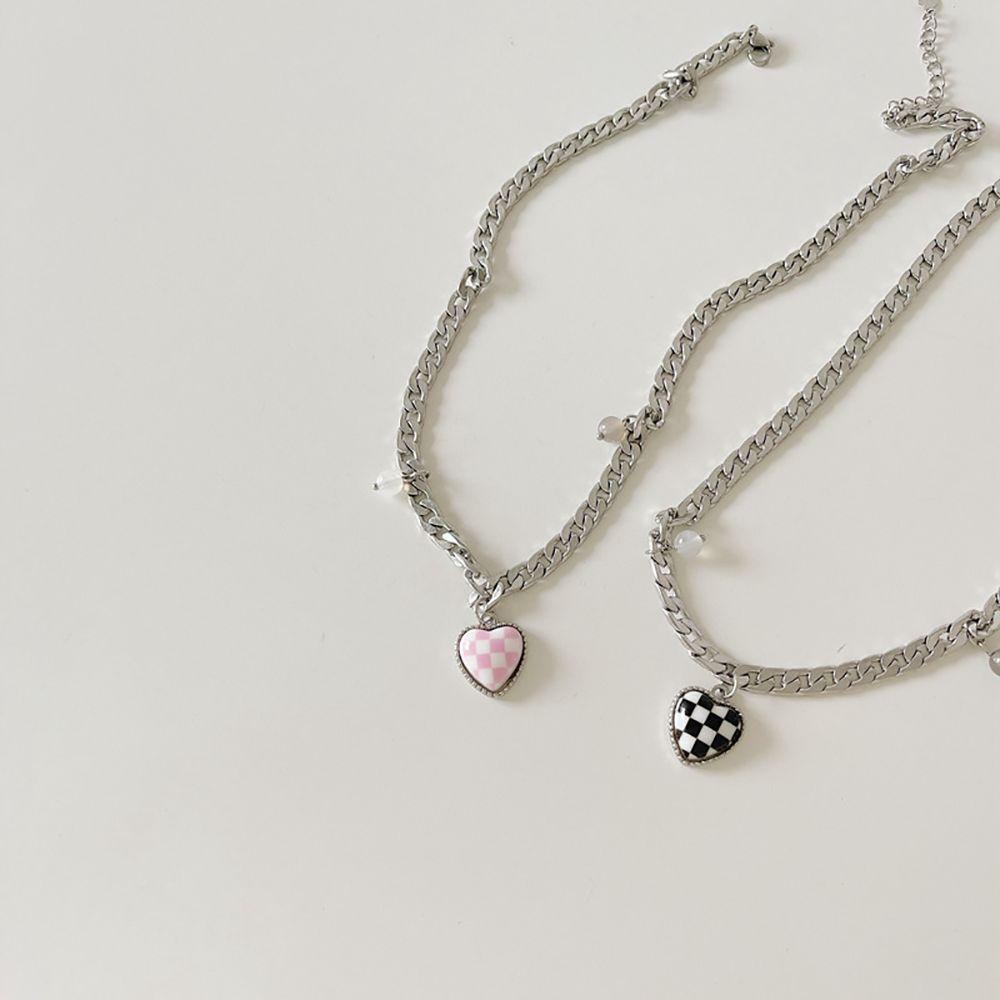 Vòng cổ Mặt Trái Tim Phong Cách Punk|Vòng Tay Chuỗi Hạt Phong Cách Hàn Quốc