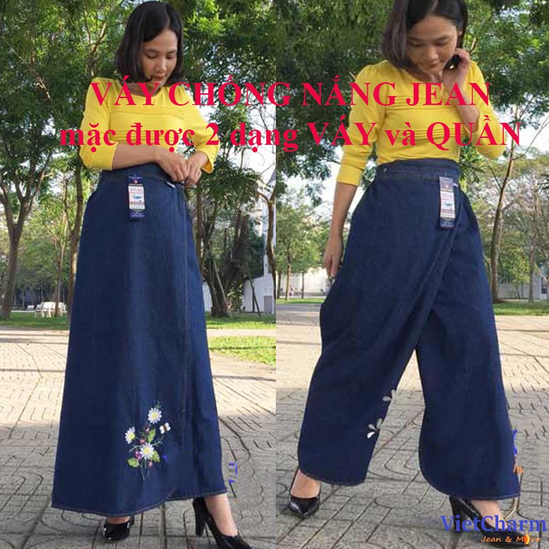 VÁY CHỐNG NẮNG JEAN DẠNG QUẦN CAO CẤP