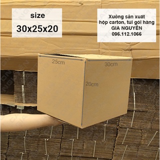 set 10 hộp carton 30x25x20 dùng đóng gói quần áo, túi xách, tài liệu
