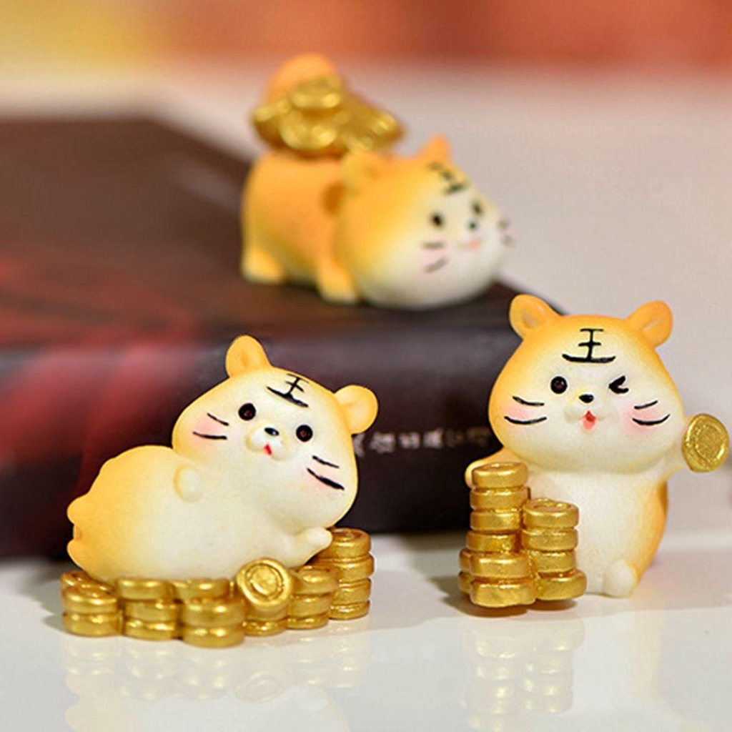 YIYU Mô Hình Chú Hổ Hoạt Hình May Mắn Phong Cách Trung Hoa Trang Trí Năm Mới