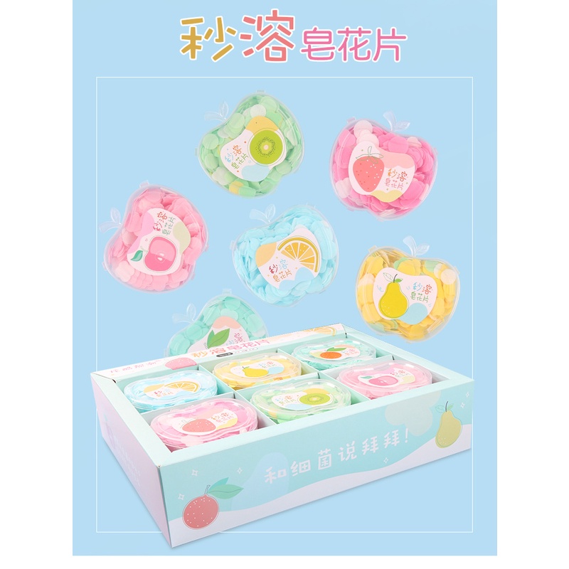 Combo 3 hộp xà bông giấy rửa tay diệt khuẩn hình trái táo thơm tho tiện dụng trọng lượng 27g Viên viên store