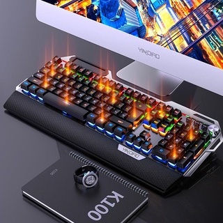 Bàn Phím Cơ K100 Led 12 Chế Độ Phím Cơ Blue Switch Full size 104 phím hàng có sẵn
