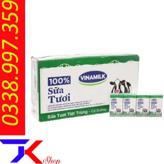Thùng 48 hộp sữa tươi tiệt trùng Vinamilk 100% Sữa Tươi có đường 110ml