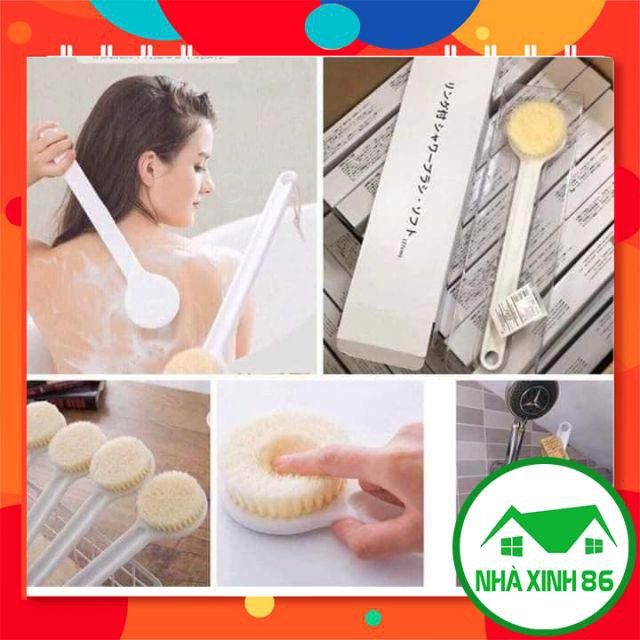 Combo máy massage mặt ion giúp làm giảm lỗ chân lông, thẩm thấu tinh chất sâu trong da + Cọ kỳ lưng tắm cán gỗ