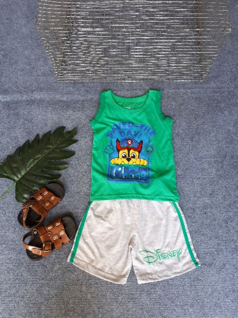 Đồ bộ ba lỗ bé trai hàng xuất dư VNXK hiệu Disney size 1-5t