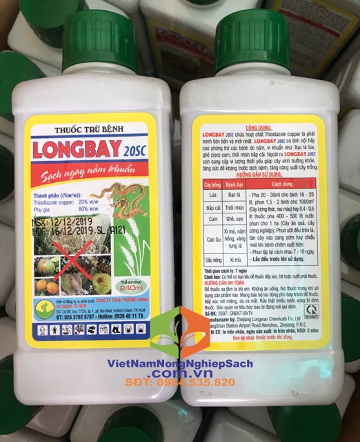 LONGBAY 20SC – THUỐC ĐẶC TRỊ BỆNH LOÉT, THỐI NHŨN, BẠC LÁ TRÊN CÂY TRỒNG 240ml | Shopee Việt Nam