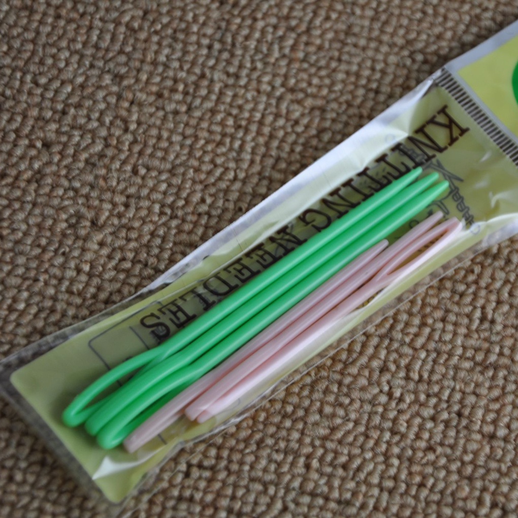 Set 6 kim đan len mắt to bằng nhựa nhiều màu