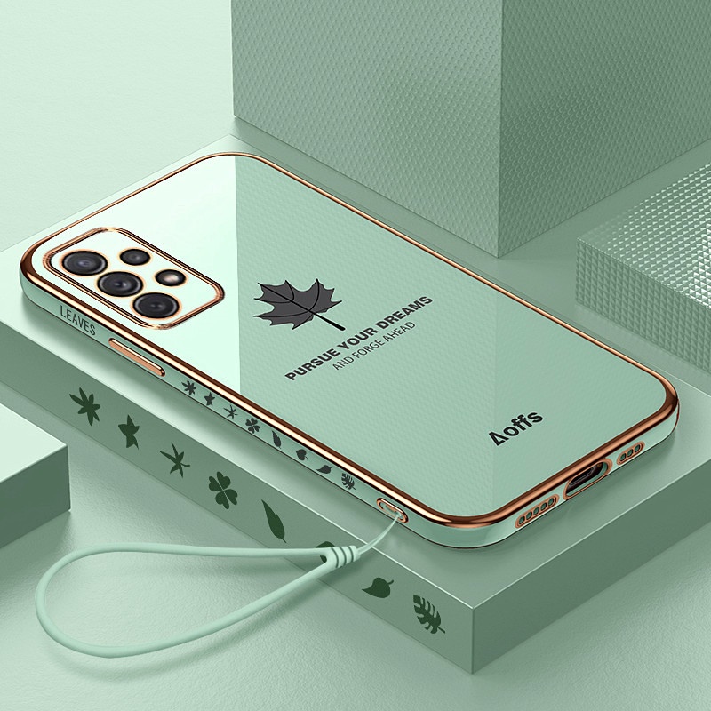 ốp lưng điện thoại mạ sang trọng tương thích cho Samsung A52 A11 / A51 / A71 / A12 / A32 4G / A72 / A33 / A53 / A73 / A13(5G)  Với bảo vệ ống kính máy ảnh silicone chống sốc Vỏ mềm case